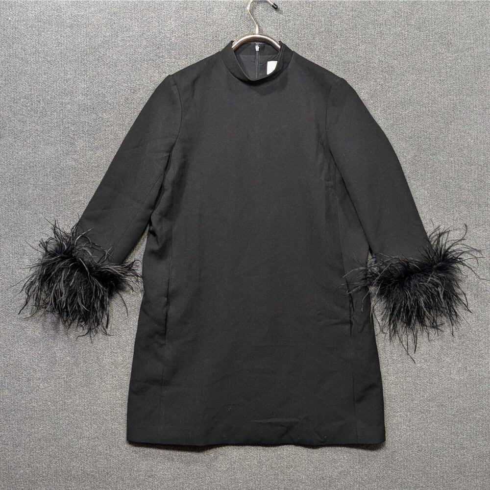 Tuckernuck Black Feather Cuff Mini Dress